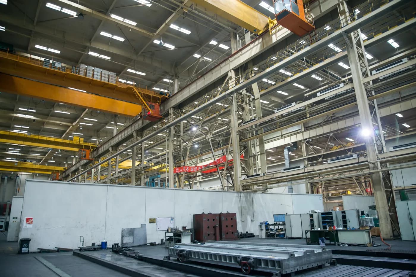 Structural steel construction site